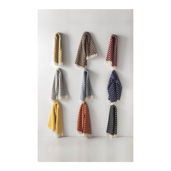 Chevron burgundi vörös pléd, 140 x 180 cm - Euromant-image-2