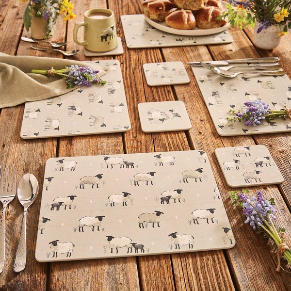 Parafa tányéralátét szett 4 db-os 21,5x29 cm Highland Sheep – Cooksmart ®-image-1