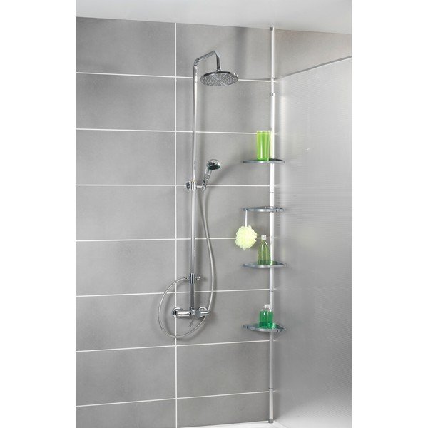 Compact ezüstszínű teleszkópos fürdőszobapolc rendszer - Wenko-image-3
