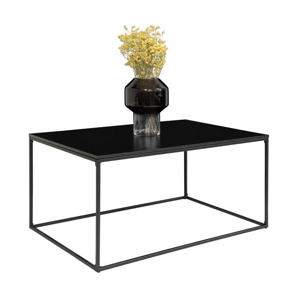 Vita fekete dohányzóasztal acél kerettel, 90 x 60 cm - House Nordic-image-1