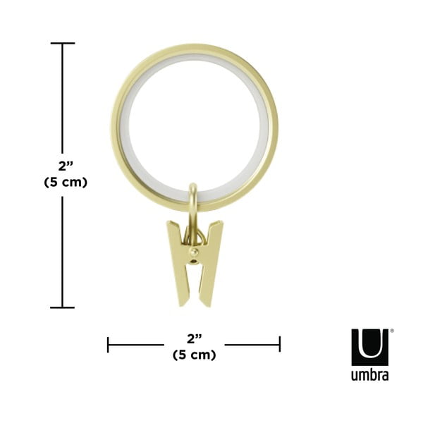 Függönykarika szett csipesszel 7 db-os Cappa - Umbra-image-4