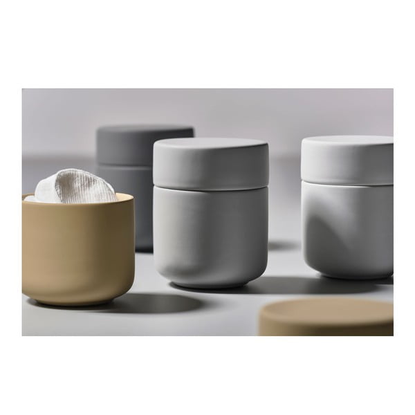 UME szürke agyagkerámia doboz tetővel - Zone-image-1