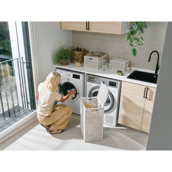 Krémszínű újrahasznosított műanyag szennyeskosár 60 l Kaya – Curver-image-3