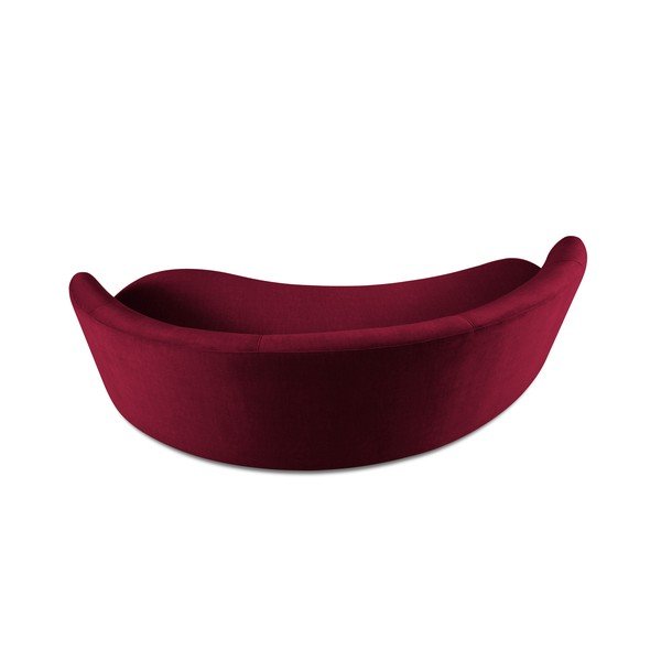 Debbie bordó bársony aszimmetrikus kanapé, jobb oldali - Mazzini Sofas-image-3