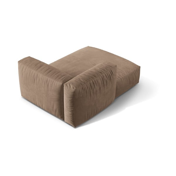 Világosbarna bársony kanapé modul (bal oldali) Martina – Micadoni -image-2