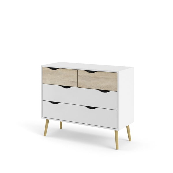 Oslo fehér komód, 99 x 82 cm - Tvilum-image-4