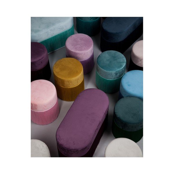 Puff bársony kárpittal, - Velvet Atelier-image-2
