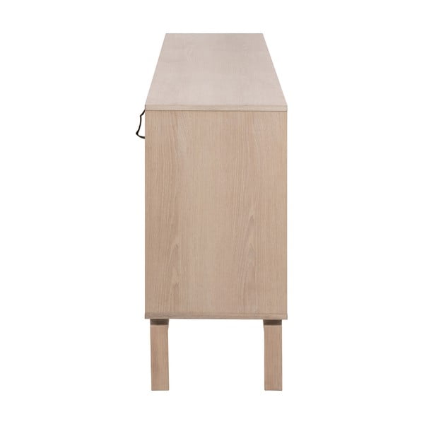 Natúr színű alacsony komód tölgyfa dekorral 180x80 cm Linley – Actona-image-4