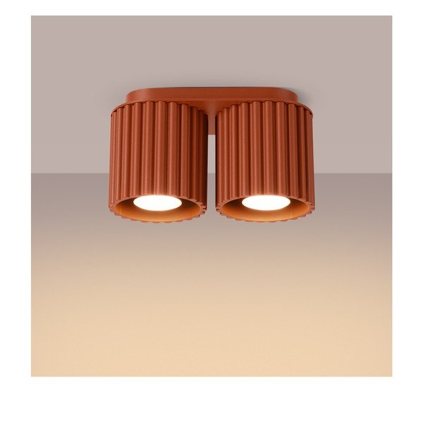 Terrakotta színű fém spotlámpa 10x21 cm Zora – Sollux-image-4