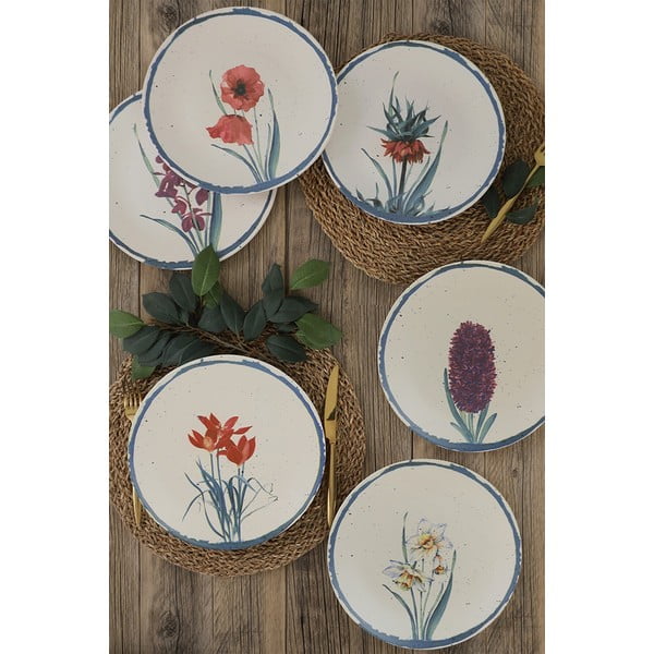 6 db-os kerámia szervírozó tányér szett, ø 25 cm - My Ceramic-image-2