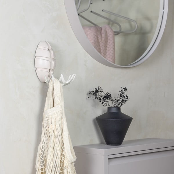 Fehér-fényes ezüstszínű fali műanyag akasztó Bug – Spinder Design-image-2