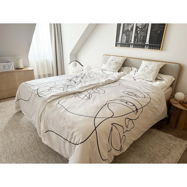Infinity pamut-szatén kétszemélyes ágyneműhuzat, 200 x 200 cm - Butter Kings-image-1
