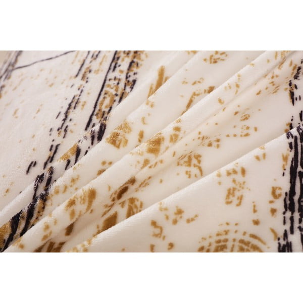 Fekete-krémszínű egyszemélyes mikroplüss ágyneműhuzat 140x200 cm Enrico – My House-image-4