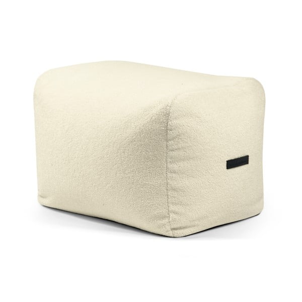 Krémszínű buklé babzsákfotel Plus 70 Lounge – SLOWDOWN