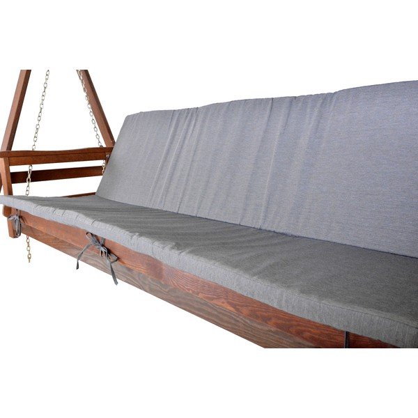 Szürke-barna tömörfa kerti hintaágy Adelaida – Rojaplast-image-3