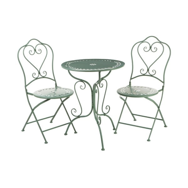 Jardin 2 db zöld kerti szék és asztal szett - Premier Housewares