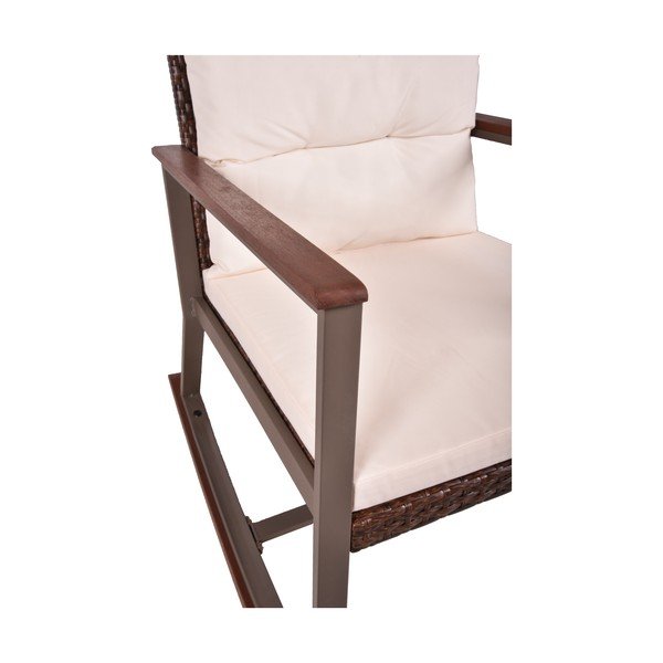 Sötétbarna tömörfa hintaszék asztallal Sinaloa – Garden Pleasure-image-2