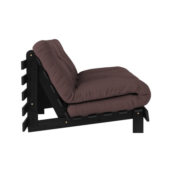 Sötétbarna kinyitható kanapé 160 cm Roots Black Night – Karup Design-image-3