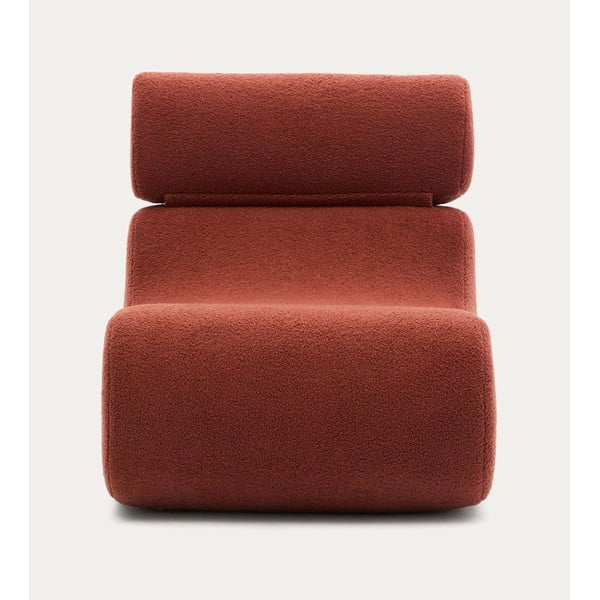 Terrakotta színű buklé fotel Club – Kave Home-image-2