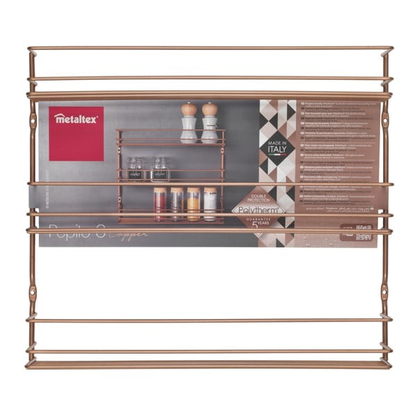 Sárgaréz színű háromszintes fűszertartó polc - Metaltex-image-2