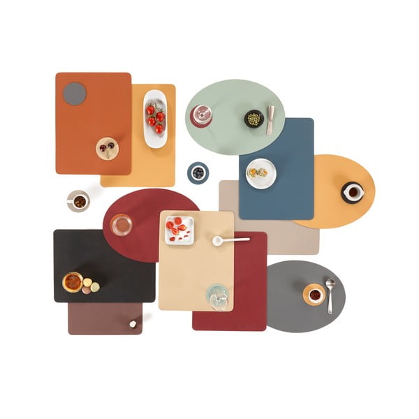 Togo kék műbőr tányéralátét, 33 x 45 cm - ZicZac-image-2