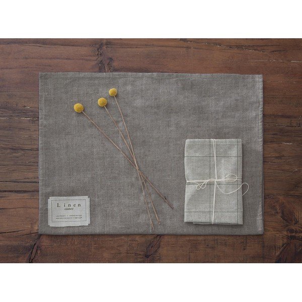 Green Lines 4 db szövet szalvéta lenkeverékkel, 43 x 43 cm - Really Nice Things-image-3