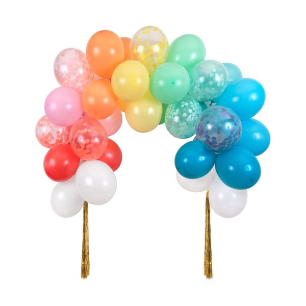 Parti kiegészítő készlet 40 db-os Rainbow Balloon Arch – Meri Meri
