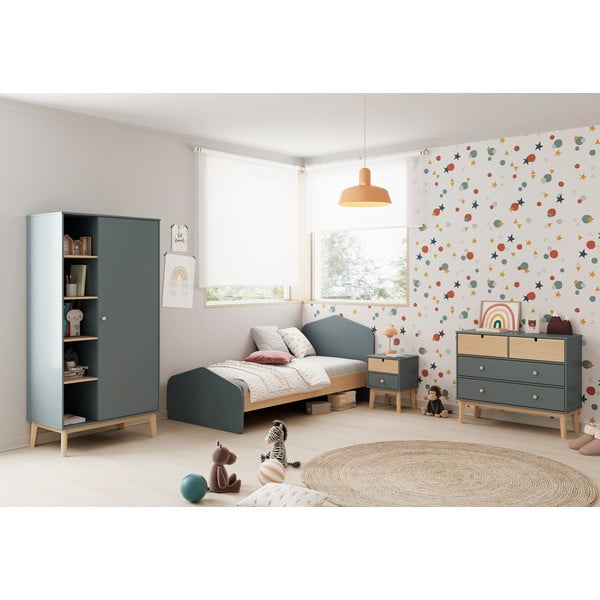 Szürkészöld gyerek komód 100x81x40 cm Estefania – Marckeric-image-1