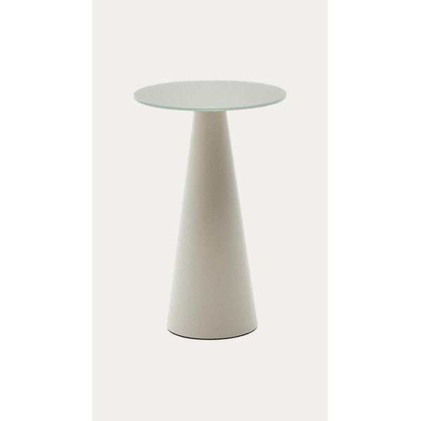 Kerek tárolóasztal üveg asztallappal ø 50 cm Wilshire – Kave Home-image-3