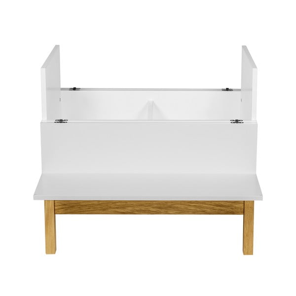 Grande fehér-natúr színű bortartó szekrény 75x70 cm - Woodman-image-3