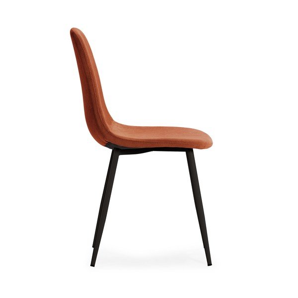 Terrakotta színű kárpitozott étkezőszék szett 4 db-os Minka – Marckeric-image-4