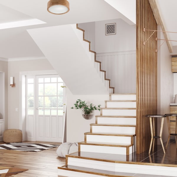 Barna mennyezeti lámpa üveg búrával ø 27 cm Eveline – LAMKUR-image-2