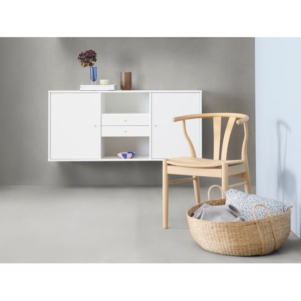 Fehér alacsony komód 133x61 cm Mistral - Hammel Furniture-image-1