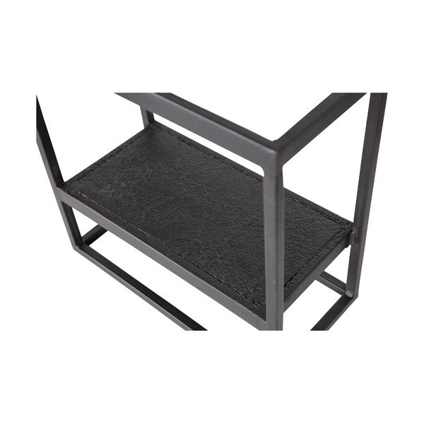 Fekete fém fali polc 40x40 cm Febe – WOOOD-image-4