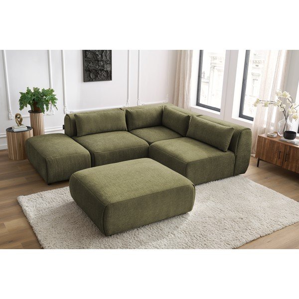 Zöld sarokkanapé (variálható) Jeanne – Bobochic Paris-image-1