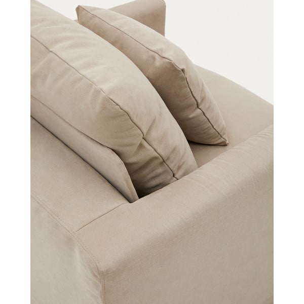 Bézs fotel huzat 92 cm Nora – Kave Home-image-1