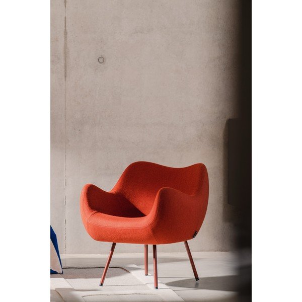 Piros gyapjú fotel RM58 – noo.ma-image-1