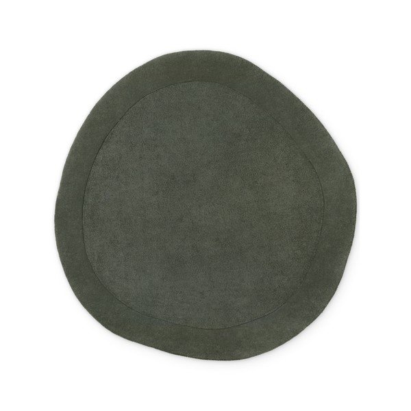Sötétzöld kézi szövésű gyapjúkeverék kerek szőnyeg ø 160 cm Kari Organic – Villeroy&Boch