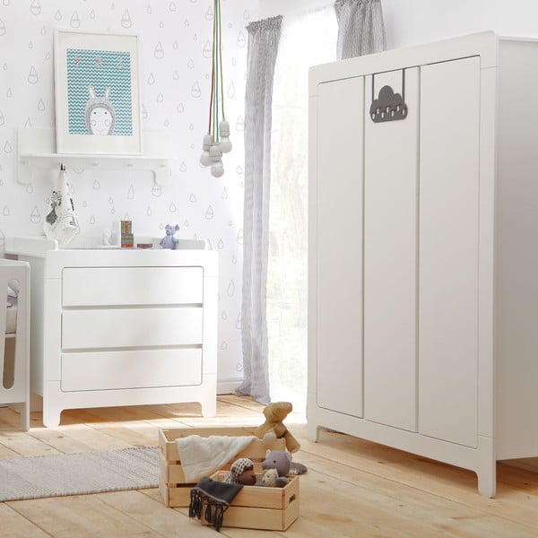 Moon fehér ruhásszekrény, 185 x 142 cm - Pinio-image-3