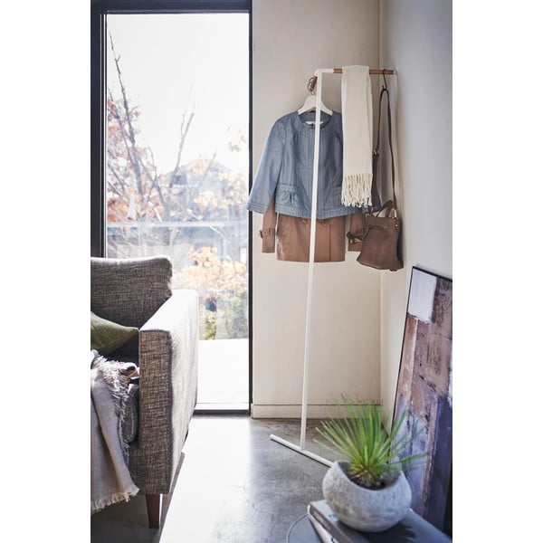 Fehér fém fali ruhatartó állvány Tower – YAMAZAKI-image-1