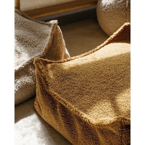 Barna buklé gyerek babzsákfotel Square – Wigiwama-image-2