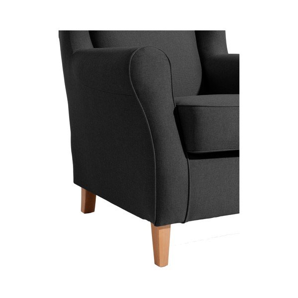 Lorris Black fekete füles fotel - Max Winzer-image-4