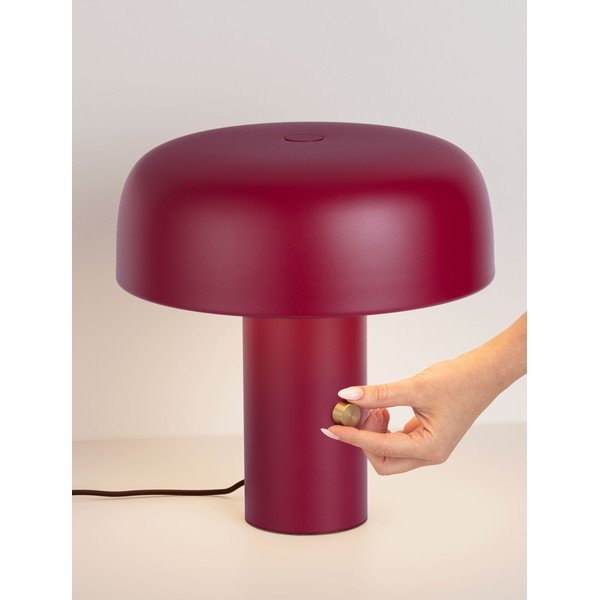 Borvörös fém LED dimmelhető asztali lámpa (magasság 31 cm) Noelia – Nova Luce-image-1