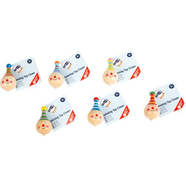 6 db-os bohóc mintájú búgócsiga szett - Legler-image-3