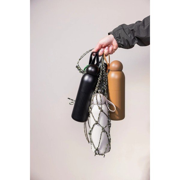 Bézs rozsdamentes acél termopalack szívószállal 500 ml Tekla – Sagaform-image-1