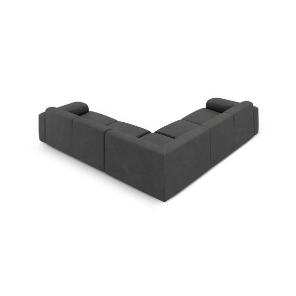 Sötétszürke sarokkanapé (variálható-L alakú) Molino – Micadoni Home-image-2