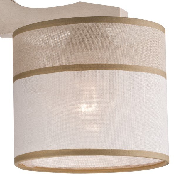 Világosbarna mennyezeti lámpa textil búrával ø 16 cm Andrea – LAMKUR-image-4