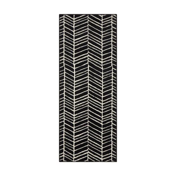 Velvet fekete futószőnyeg, 80x250 cm - Ragami
