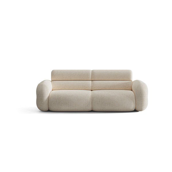 Krémszínű zsenília kanapé 220 cm Neo – Micadoni -image-1