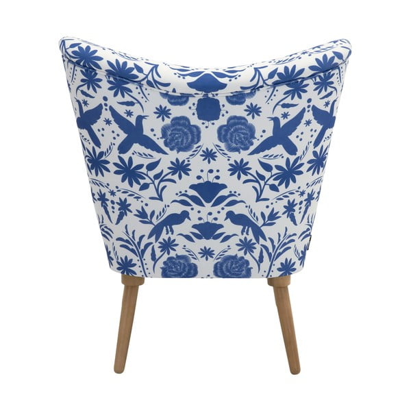 Jack kék-fehér virágmintás fotel - Max Winzer-image-3